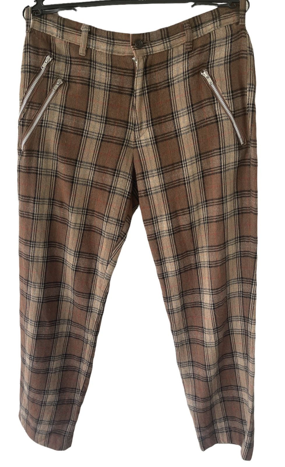 Beams Plus BEAMS ZIPPER PANTS WOOL CHECK JAPAN Size US 32 / EU 48 - 1 Thumbnail