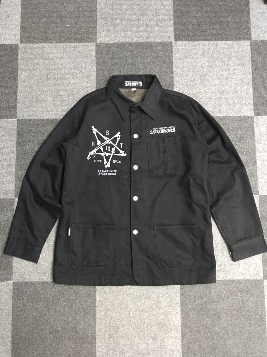 Japanese Brand SABBATH13 Japan Punk Chore Denim Jacket Size US M / EU 48-50 / 2 - 1 Thumbnail