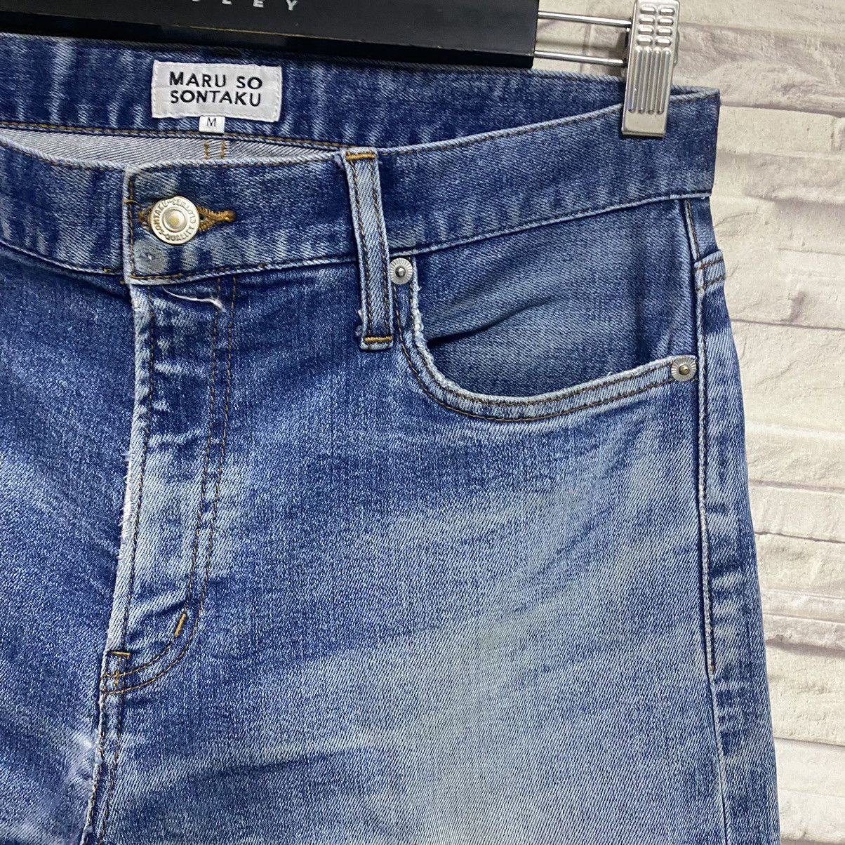 Japanese Brand MARU SO SONTAKU Ripped Skinny Jeans Made in Japan Size US 31 - 6 Thumbnail