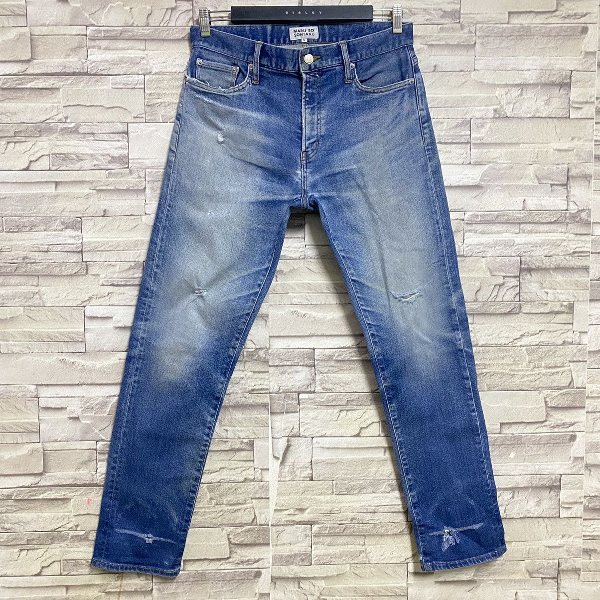 Japanese Brand MARU SO SONTAKU Ripped Skinny Jeans Made in Japan Size US 31 - 4 Thumbnail