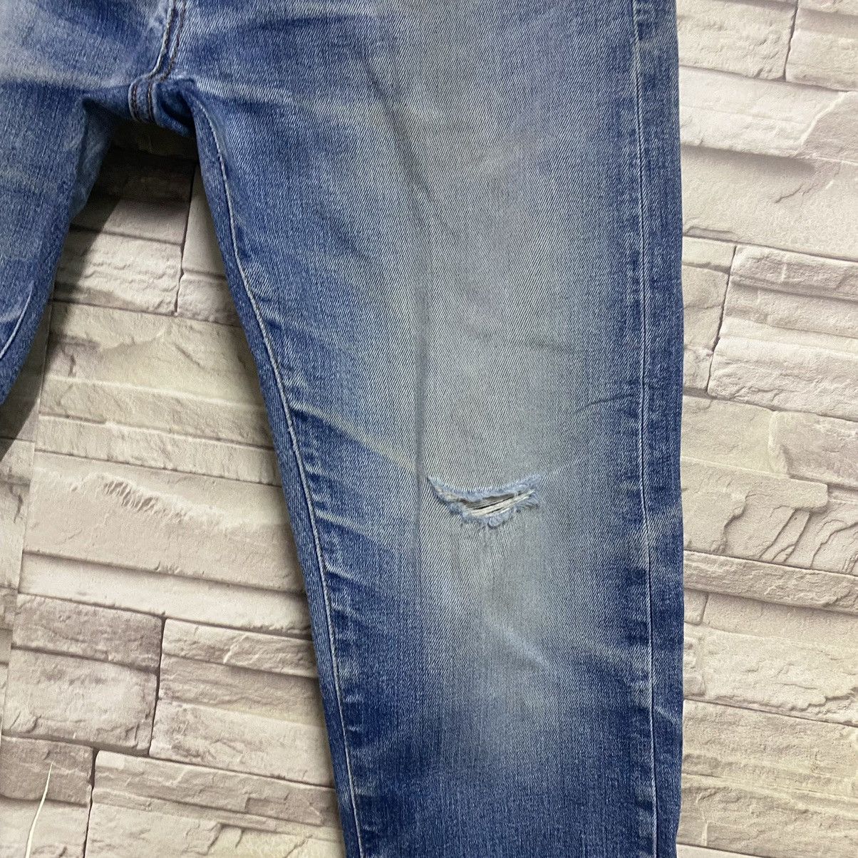 Japanese Brand MARU SO SONTAKU Ripped Skinny Jeans Made in Japan Size US 31 - 10 Thumbnail