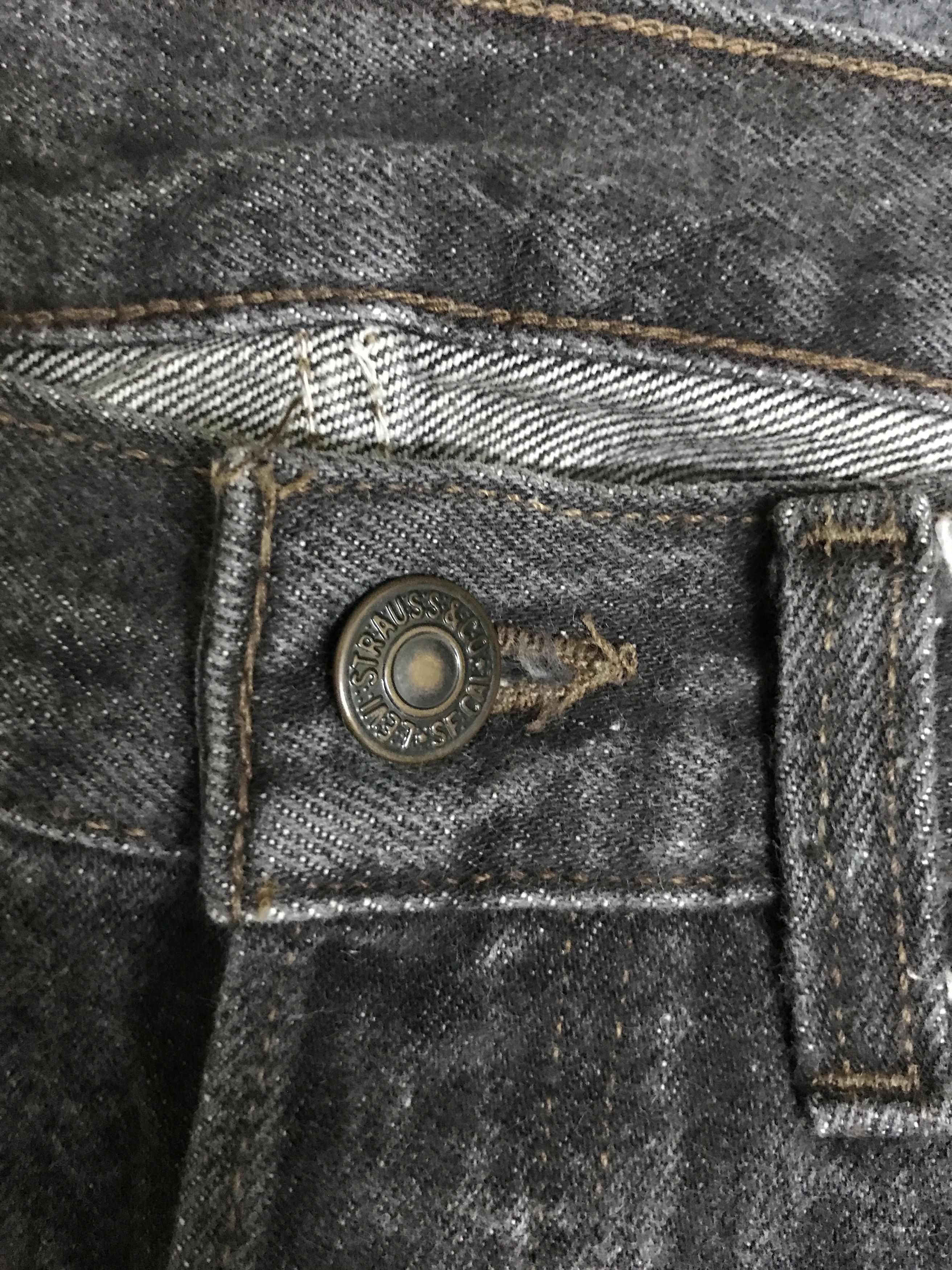 Levi's VLEV106 Vintage Levis 501 Black Jeans Size US 29 - 5 Thumbnail