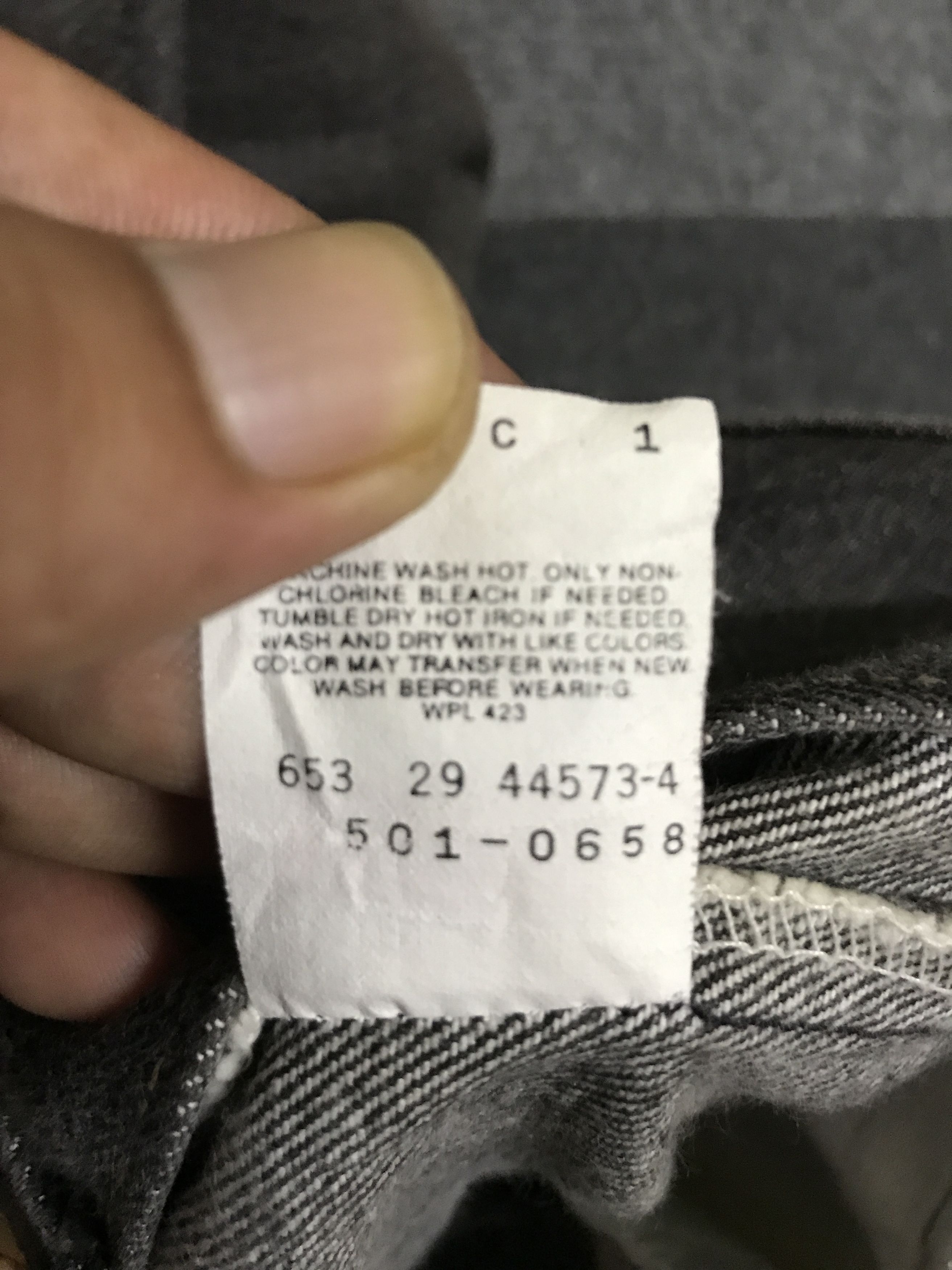 Levi's VLEV106 Vintage Levis 501 Black Jeans Size US 29 - 13 Thumbnail
