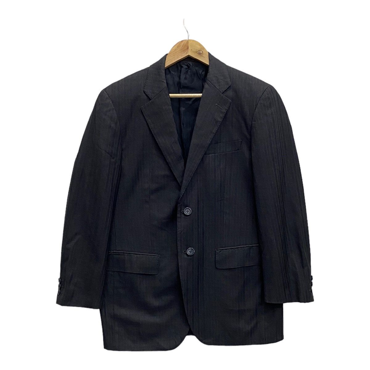 image of Avant Garde x Loro Piana D’Urban X Loro Piana Stripe Minimal Blazer Coat in Black (Size Small)