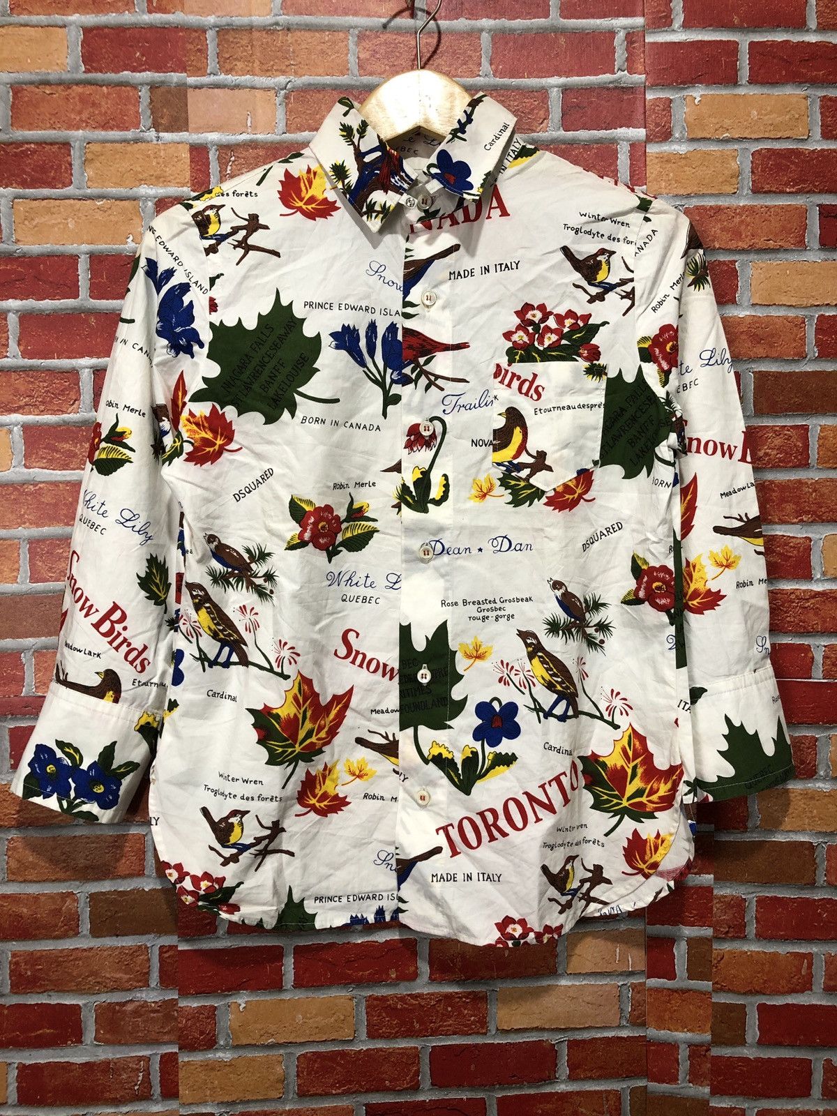 Dsquared2 Dsquared2 Bird Flower Print Shirt Size S / US 4 / IT 40 - 1 Thumbnail