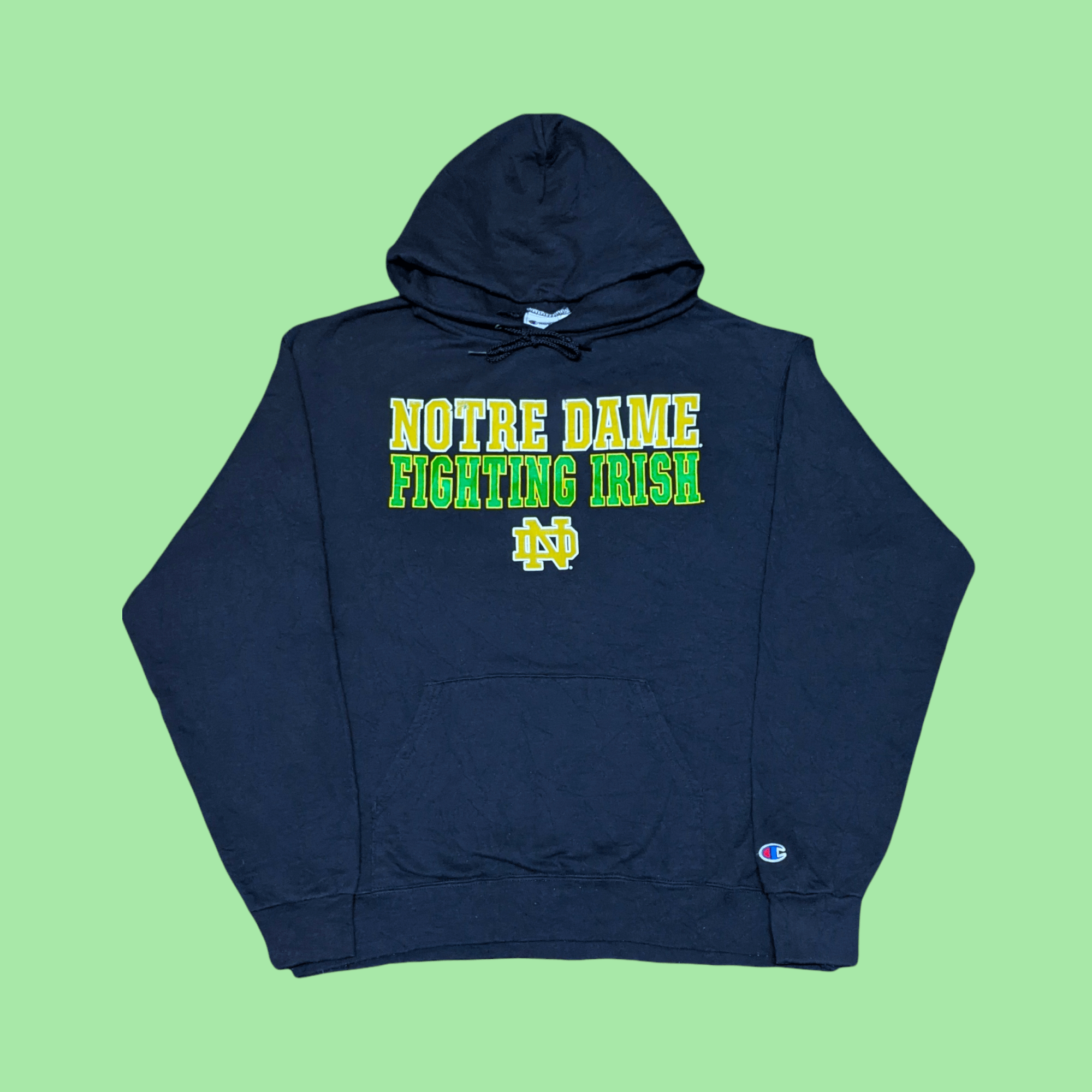 Vtg Champion Notre Dame University Fighting Irish Hoodie