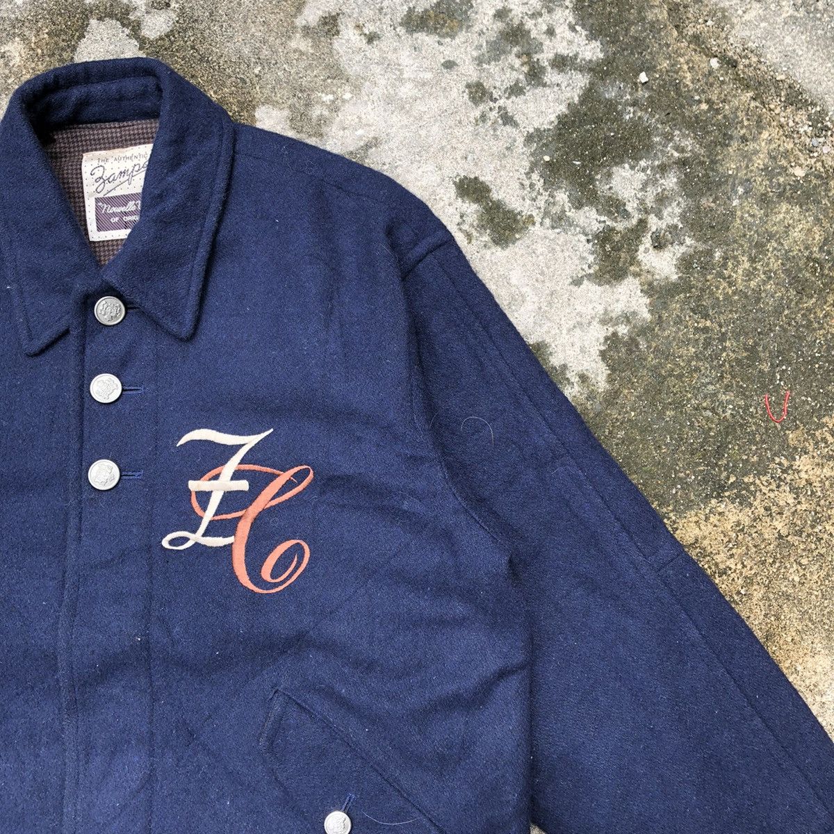 Japanese Brand 🔥Sick🔥Vintage Zampa Spellout Designer Heavy Wool Jacket Size US M / EU 48-50 / 2 - 6 Thumbnail