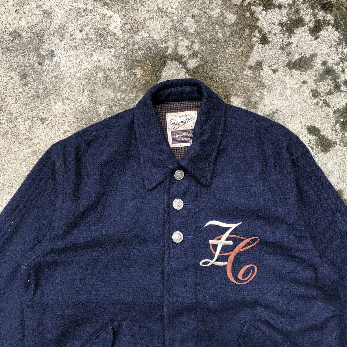 Japanese Brand 🔥Sick🔥Vintage Zampa Spellout Designer Heavy Wool Jacket Size US M / EU 48-50 / 2 - 4 Thumbnail