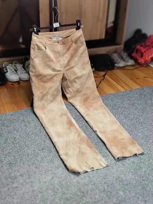 Leather Vintage Japanese suede leather Strap Bondage Trousers Pants Size 34" / US 12 / IT 48 - 10 Thumbnail