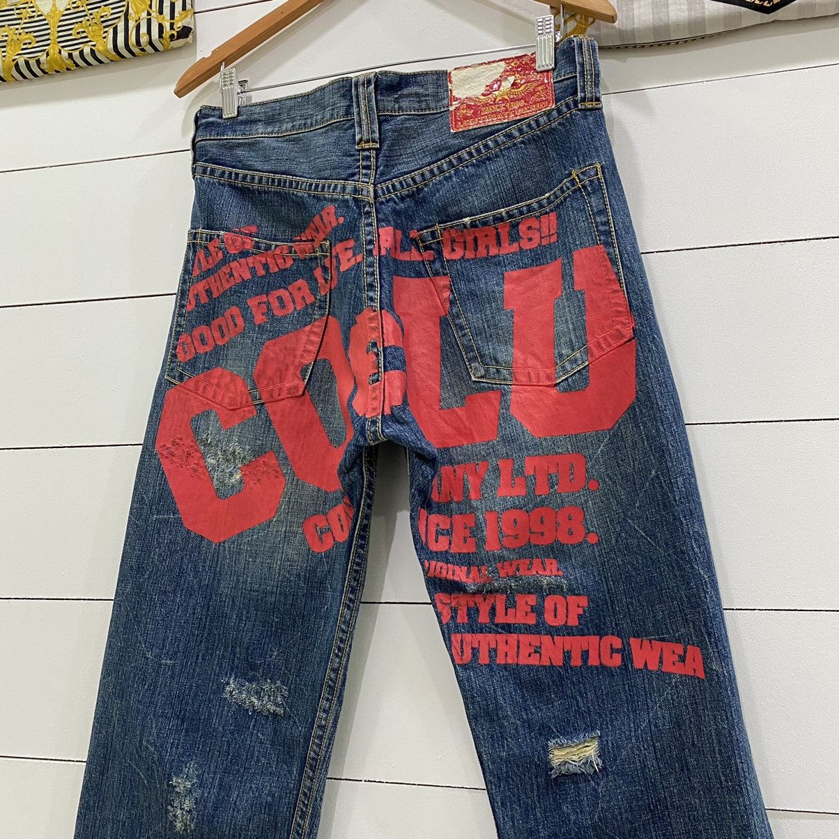 Japanese Brand × Vintage Vintage Co&Lu Coandlu Big Logo Denim Jeans Size US 31 - 3 Thumbnail