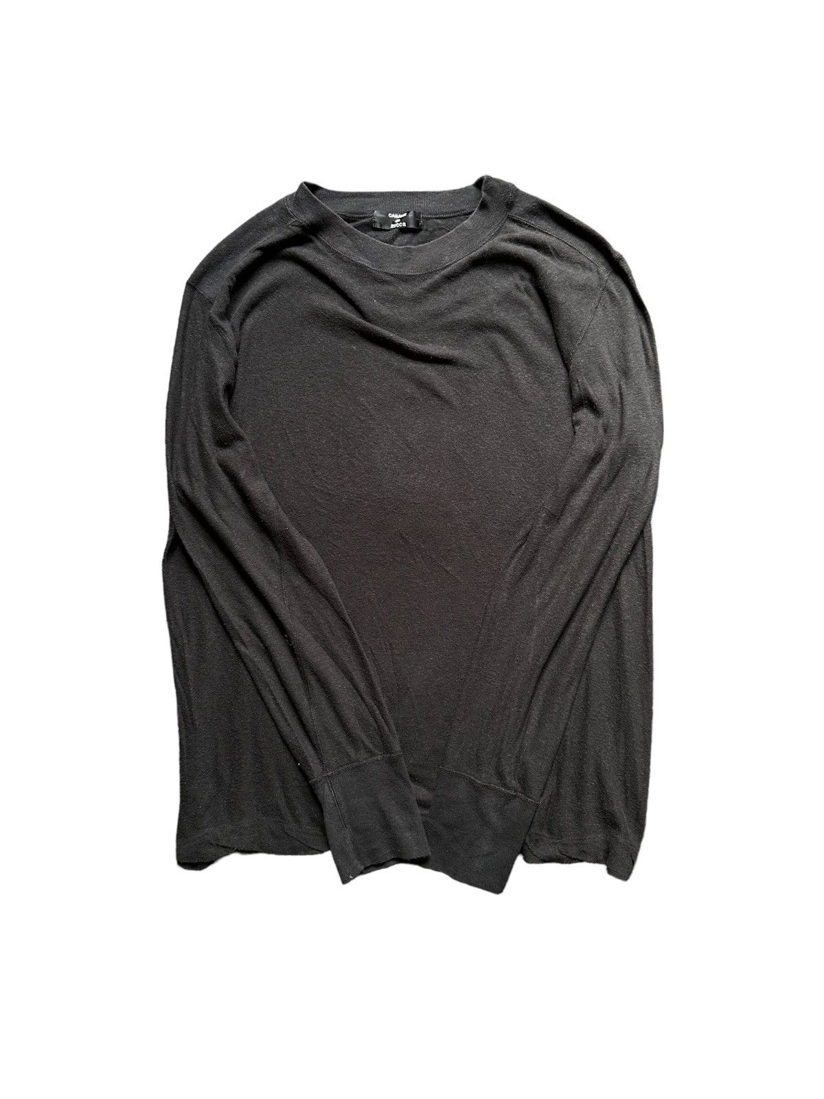image of Avant Garde x Cabane De Zucca Ss2012 Cabane De Zucca Twisted Unsymmetrical Long Sleeve in Black (Si
