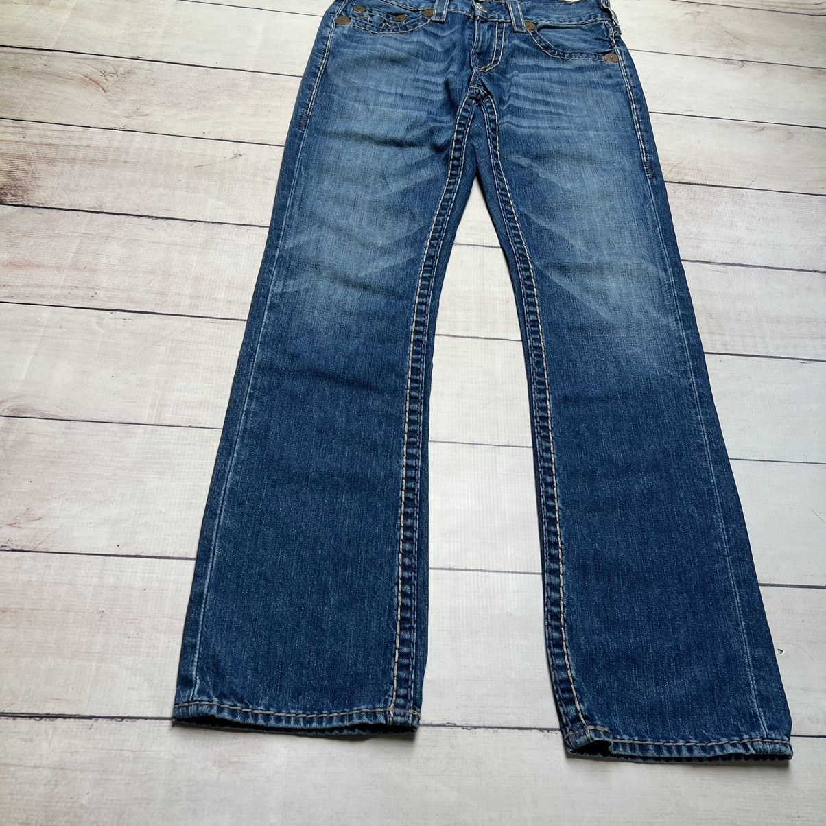 True Religion × Vintage True Religion Denim Jeans Trousers Pants Embroidered Logo Size US 32 / EU 48 - 4 Thumbnail