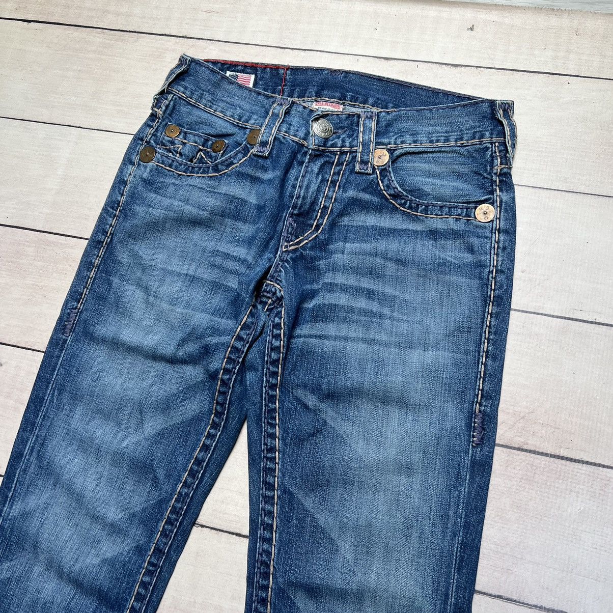 True Religion × Vintage True Religion Denim Jeans Trousers Pants Embroidered Logo Size US 32 / EU 48 - 5 Thumbnail