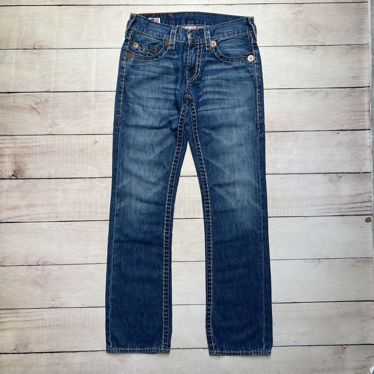 True Religion × Vintage True Religion Denim Jeans Trousers Pants Embroidered Logo Size US 32 / EU 48 - 3 Thumbnail