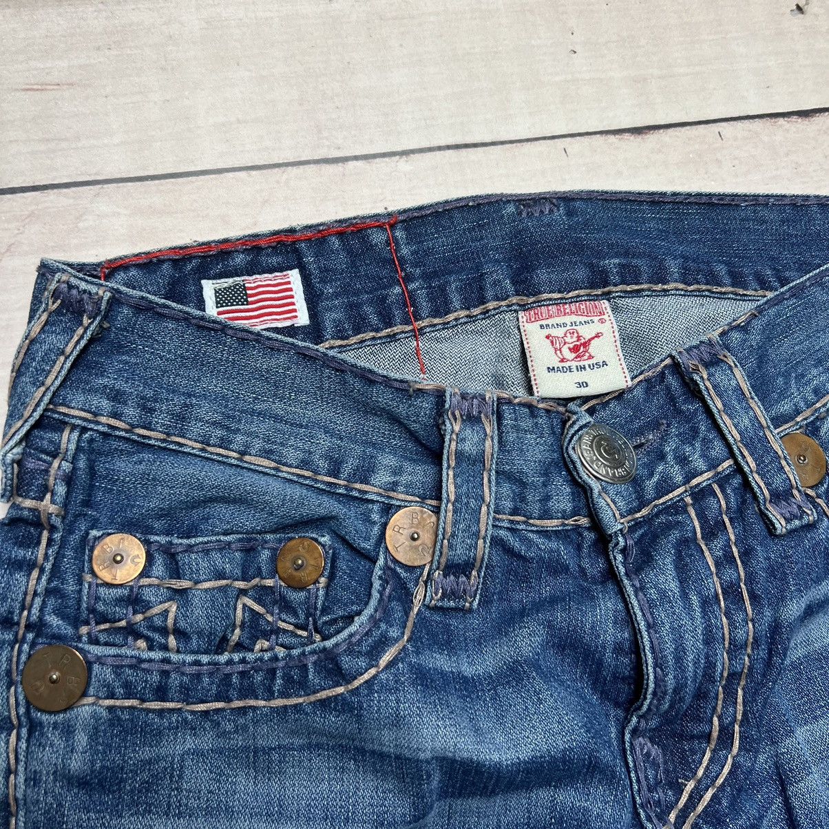 True Religion × Vintage True Religion Denim Jeans Trousers Pants Embroidered Logo Size US 32 / EU 48 - 6 Thumbnail