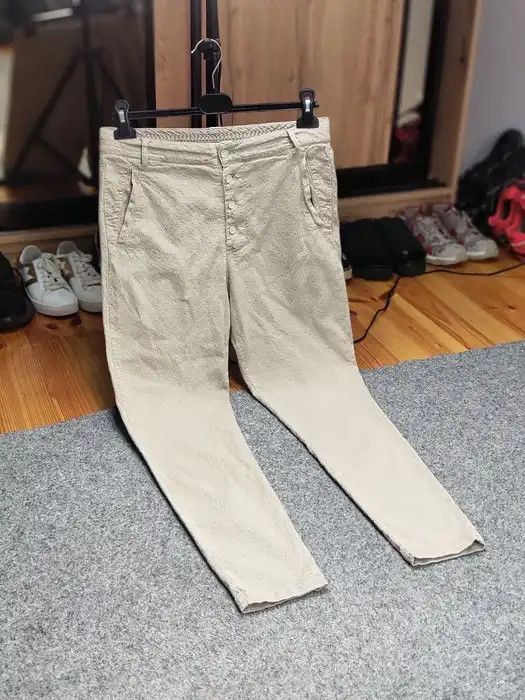 Transit Transit Par Such Beige Textured Cotton Trouser Pants Japan Size 32" / US 10 / IT 46 - 10 Thumbnail