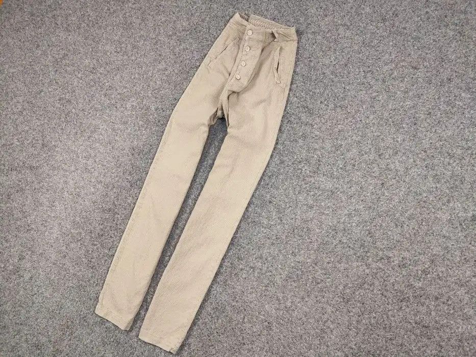Transit Transit Par Such Beige Textured Cotton Trouser Pants Japan Size 32" / US 10 / IT 46 - 2 Thumbnail