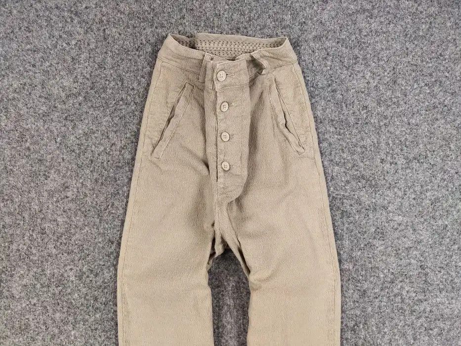 Transit Transit Par Such Beige Textured Cotton Trouser Pants Japan Size 32" / US 10 / IT 46 - 3 Thumbnail