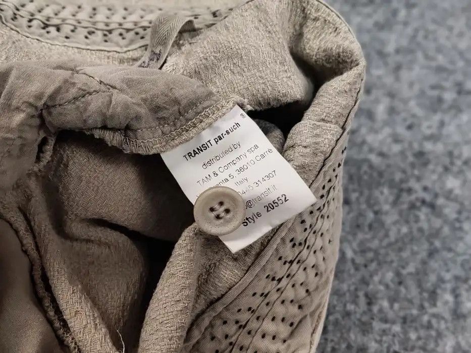 Transit Transit Par Such Beige Textured Cotton Trouser Pants Japan Size 32" / US 10 / IT 46 - 9 Thumbnail
