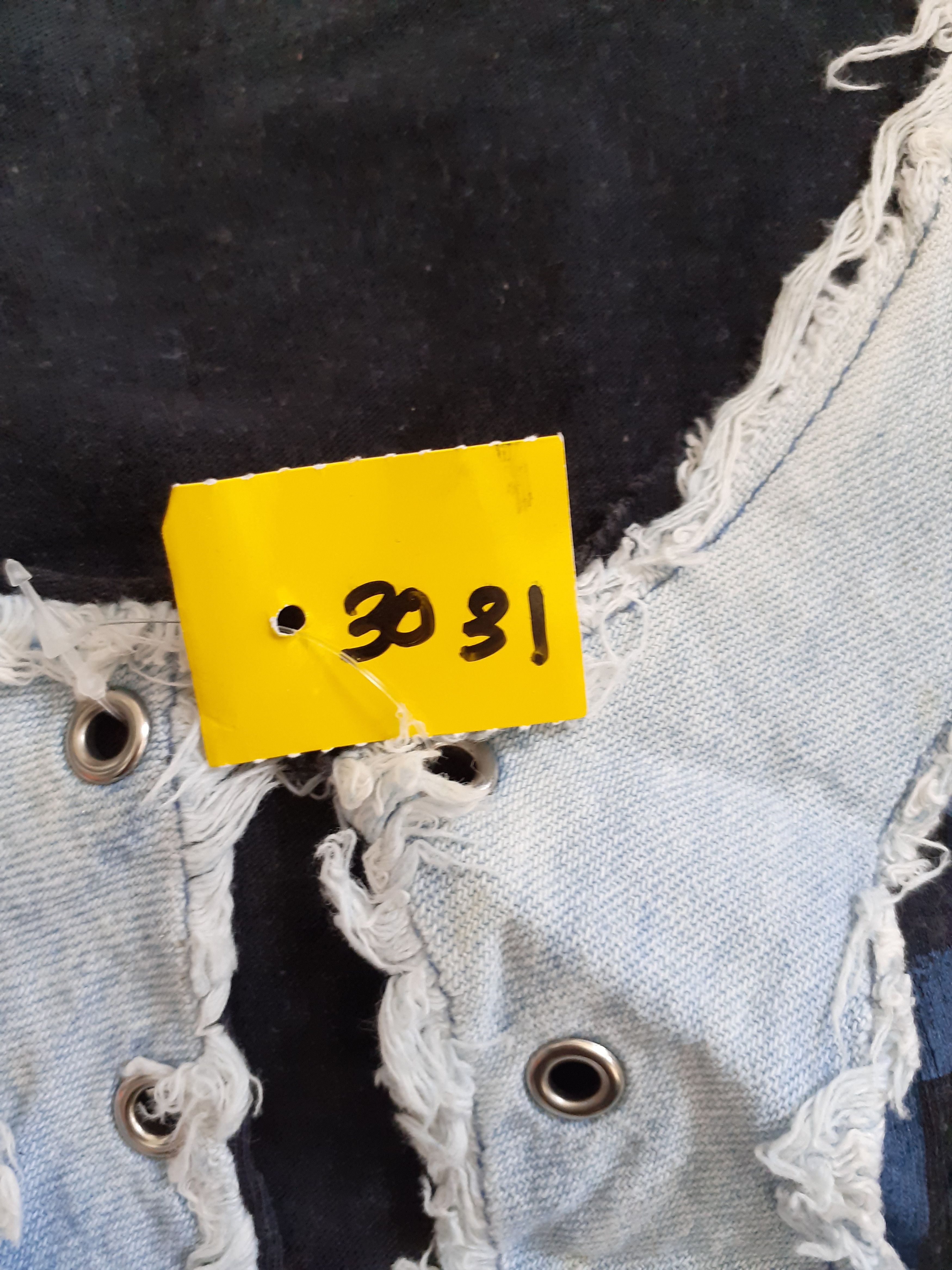 Japanese Brand Japan Blue Jean art distressed black sleeveless #3031 Size US L / EU 52-54 / 3 - 13 Thumbnail
