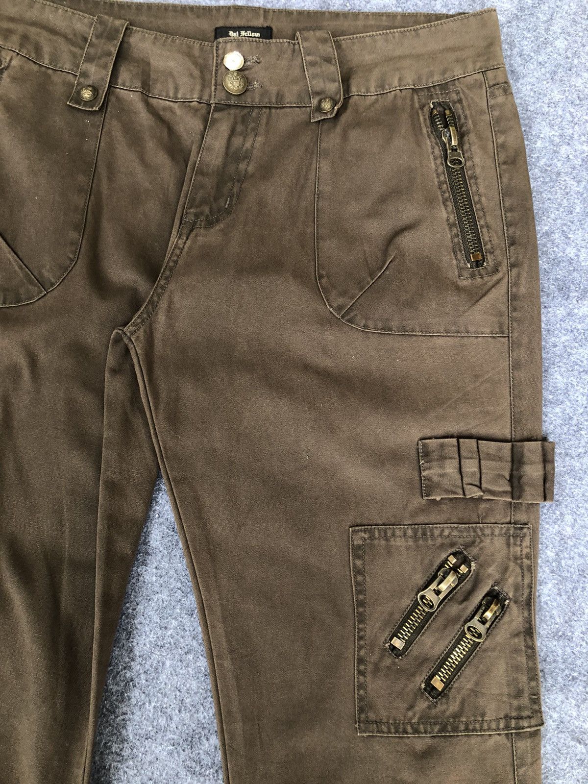Japanese Brand RARE🔥BAL YELLOW🔥Flared Bootcut Cargo Pants Size US 34 / EU 50 - 3 Thumbnail