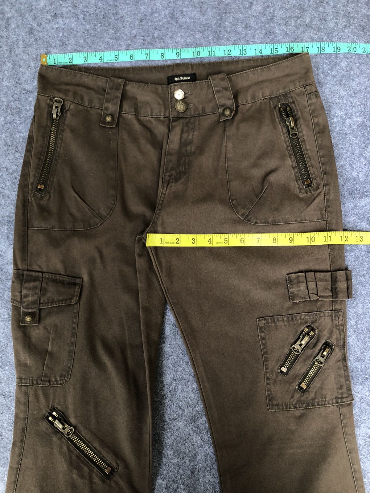 Japanese Brand RARE🔥BAL YELLOW🔥Flared Bootcut Cargo Pants Size US 34 / EU 50 - 2 Thumbnail