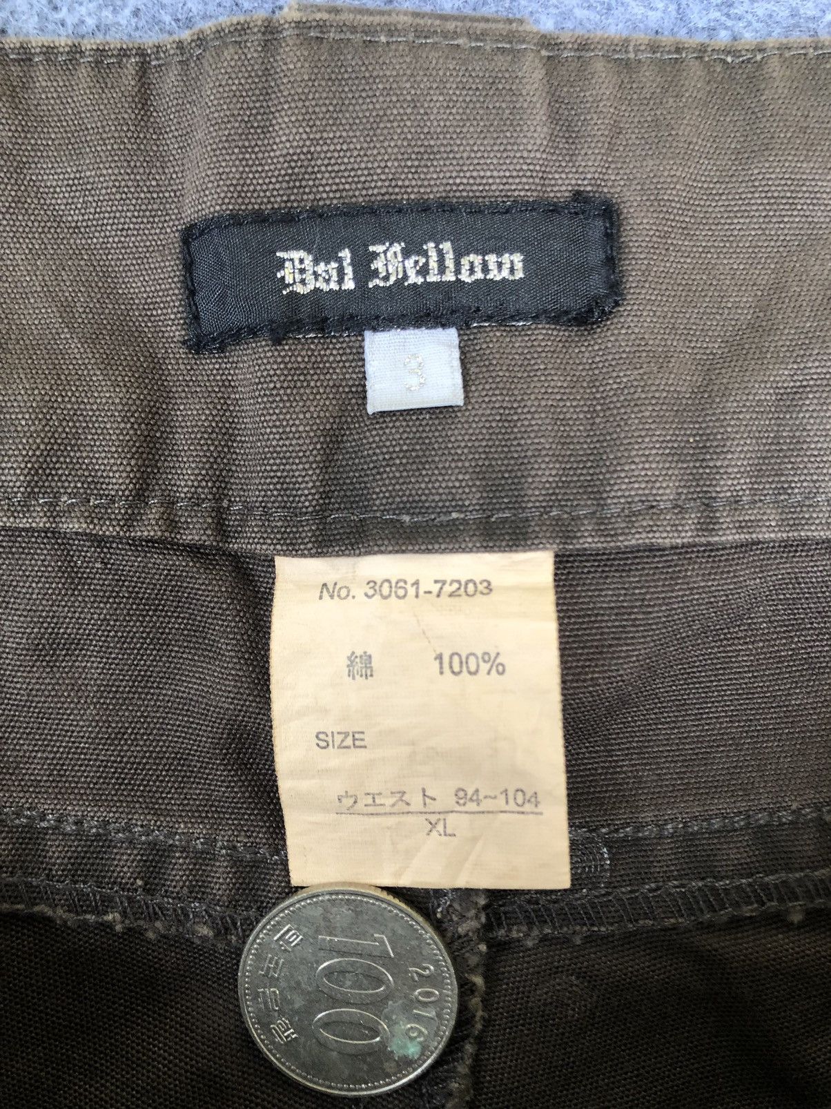 Japanese Brand RARE🔥BAL YELLOW🔥Flared Bootcut Cargo Pants Size US 34 / EU 50 - 7 Thumbnail