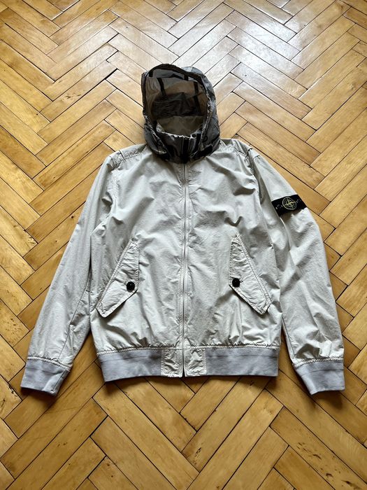 Stone island light cotton nylon store twill jacket