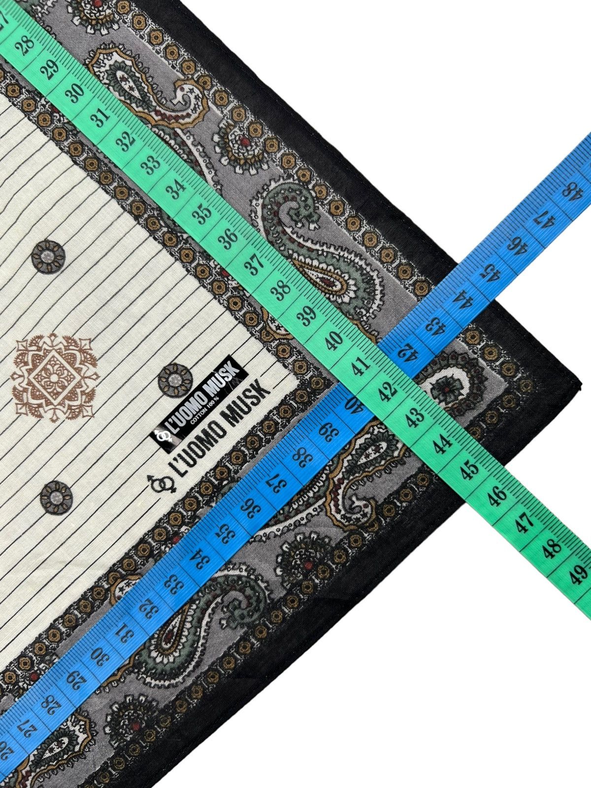 Japanese Brand L’ uomo Musk Handkerchief Neckerchief Bandana Pocketsquare Size ONE SIZE - 5 Thumbnail