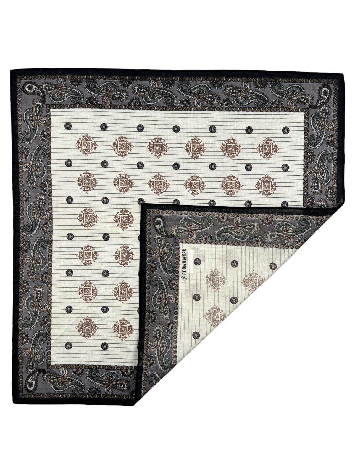 Japanese Brand L’ uomo Musk Handkerchief Neckerchief Bandana Pocketsquare Size ONE SIZE - 4 Thumbnail