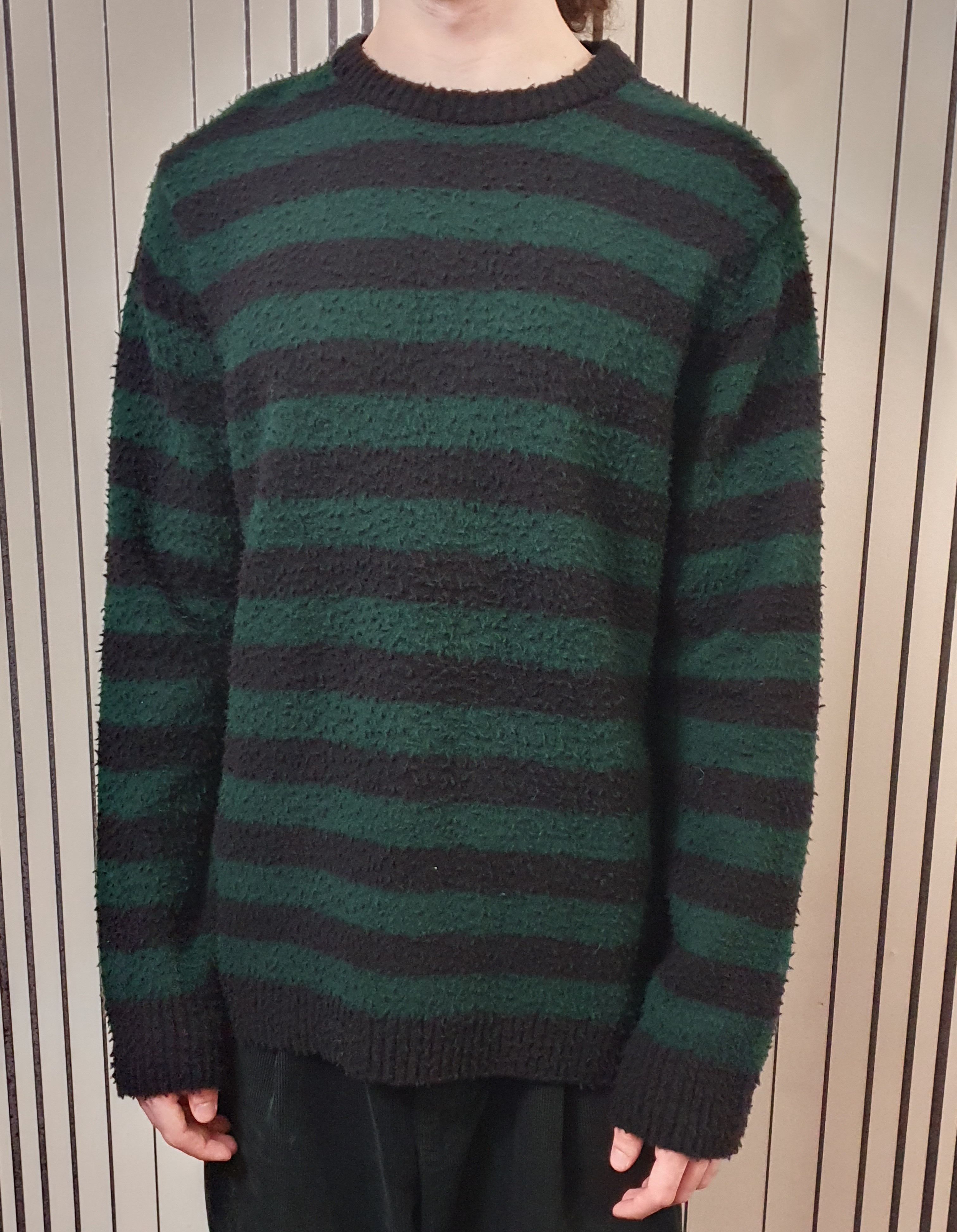 Diesel Grinch style wool distressed Y2k sweater