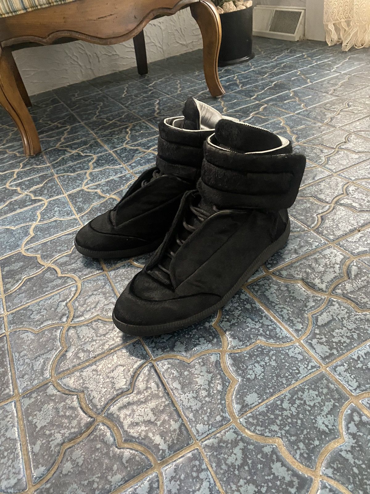 Baskets Maison Martin Margiela Futur - Bleu, Taille 45 EU / 13 US, Cuir, Occasion