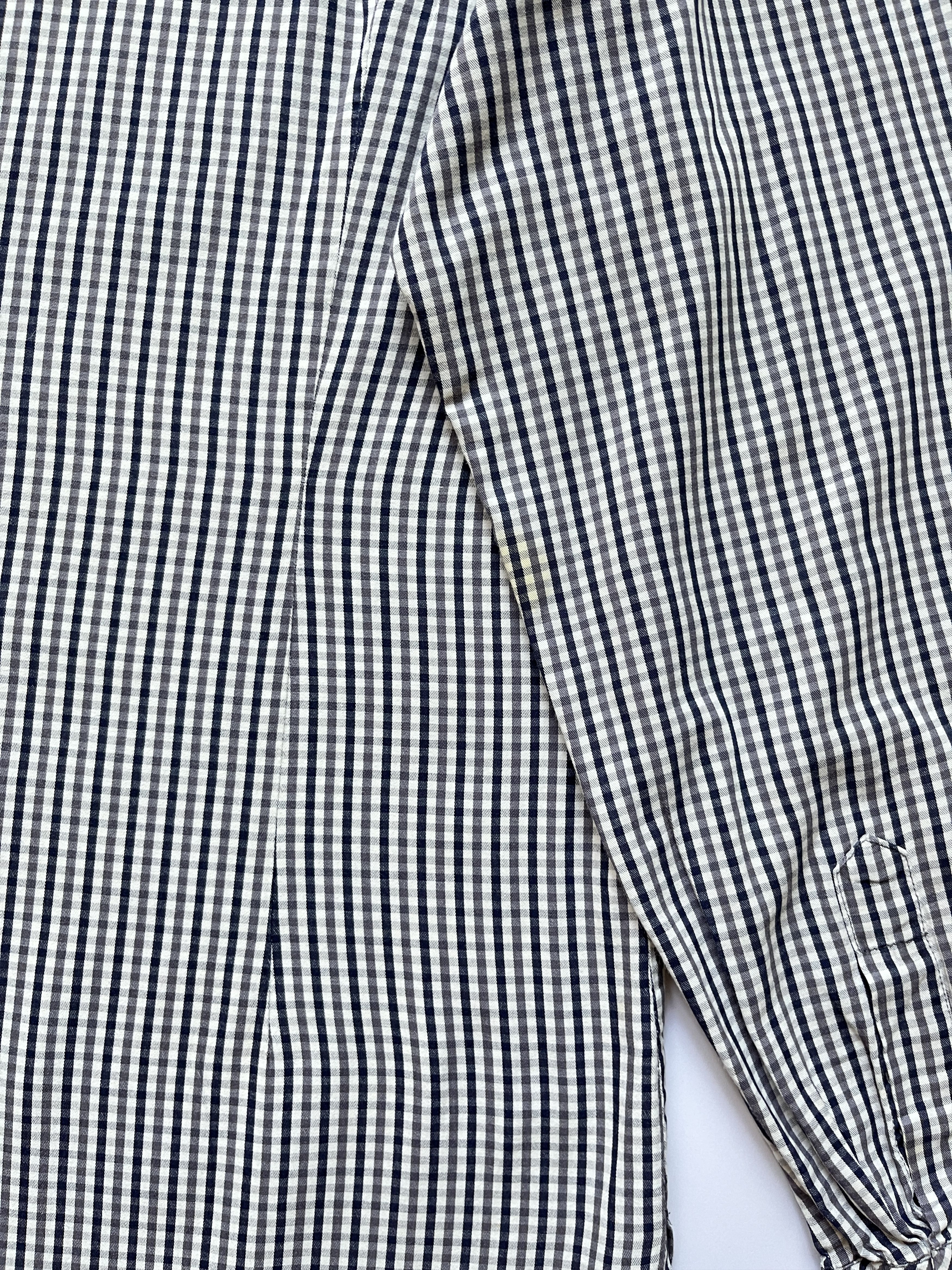 Dries Van Noten ⚡️QUICK SALE⚡️1990's Dries Van Noten Blue/Grey Checked Shirt Size US M / EU 48-50 / 2 - 6 Thumbnail