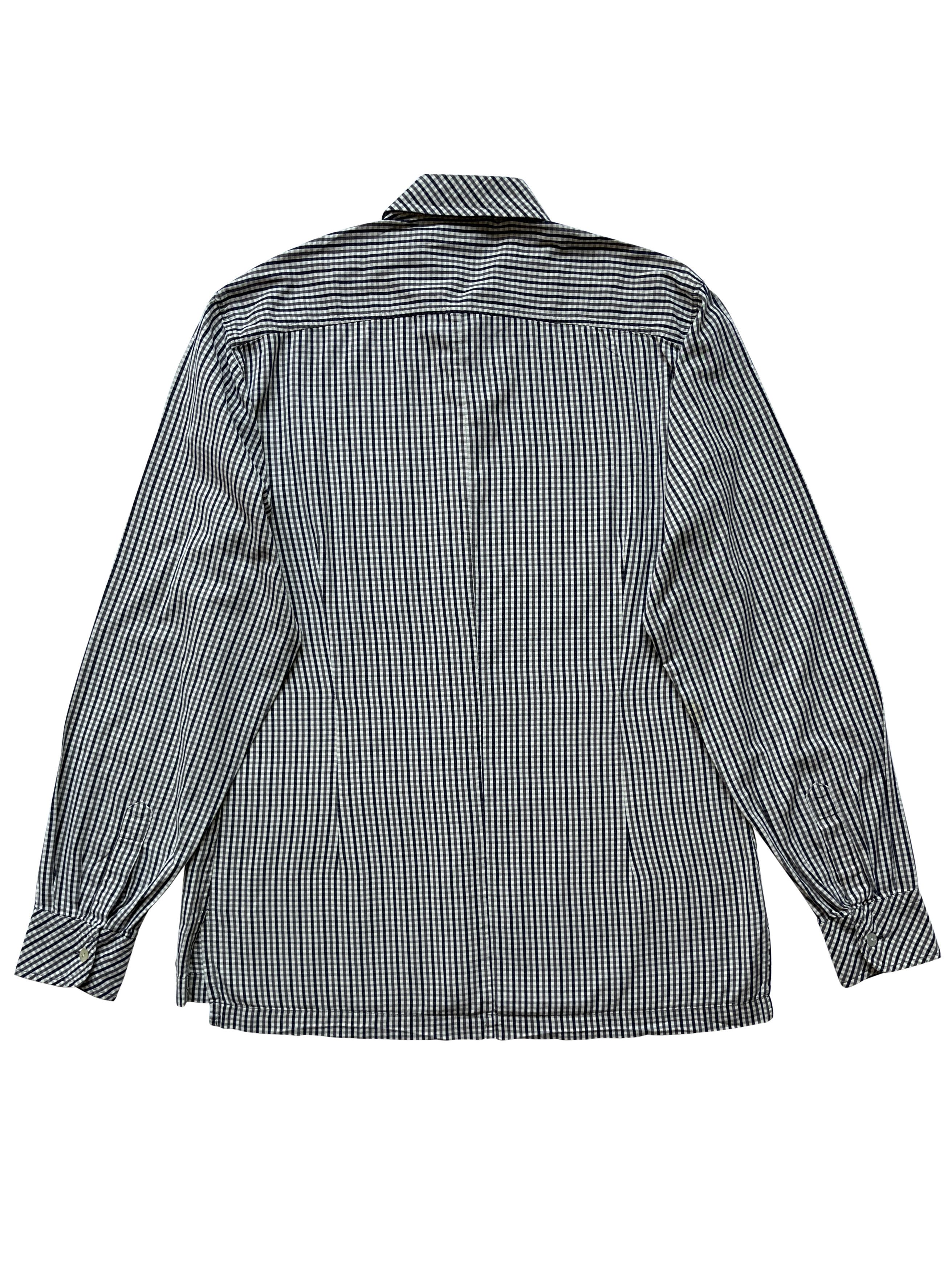 Dries Van Noten ⚡️QUICK SALE⚡️1990's Dries Van Noten Blue/Grey Checked Shirt Size US M / EU 48-50 / 2 - 2 Thumbnail