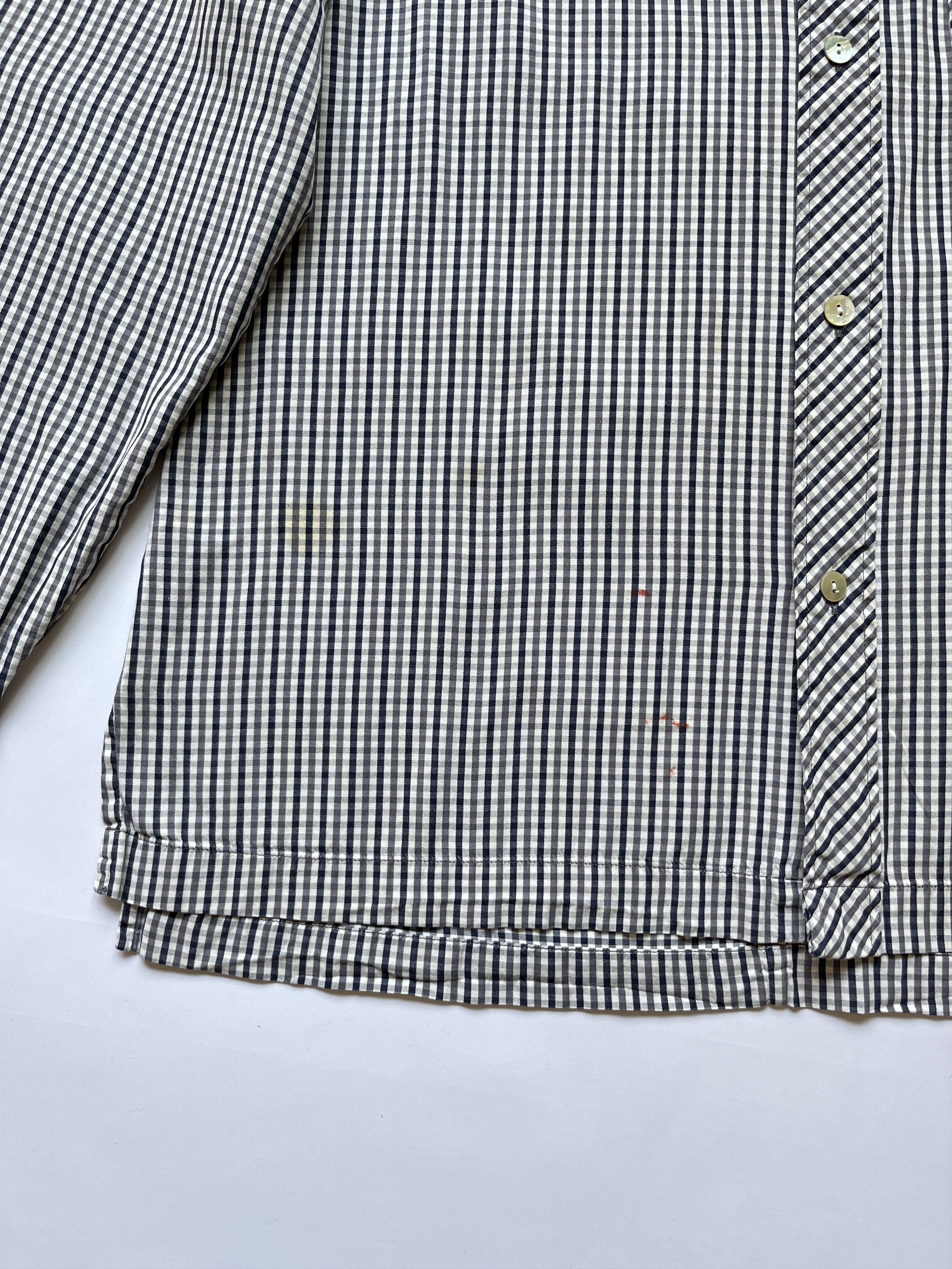 Dries Van Noten ⚡️QUICK SALE⚡️1990's Dries Van Noten Blue/Grey Checked Shirt Size US M / EU 48-50 / 2 - 5 Thumbnail
