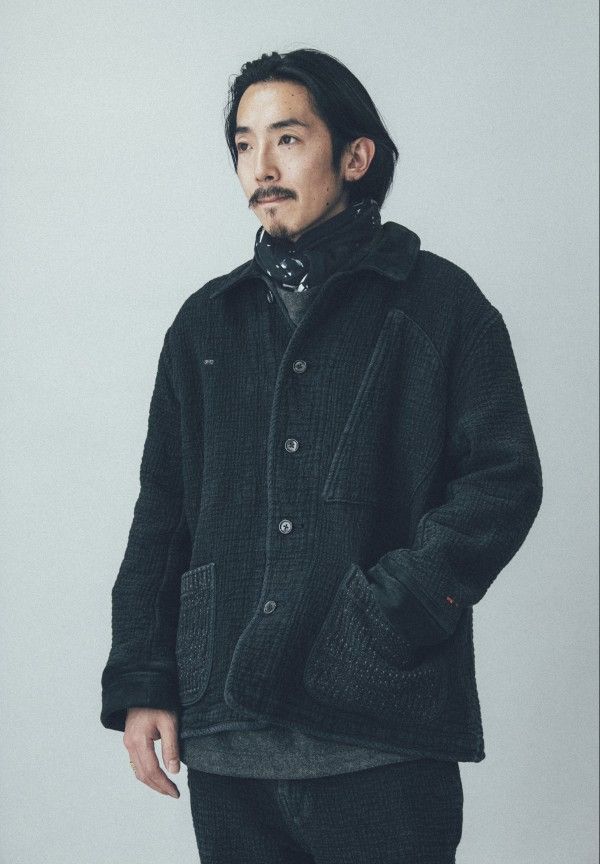 Porter Classic Sashiko French Jacket W/Leather sizeL