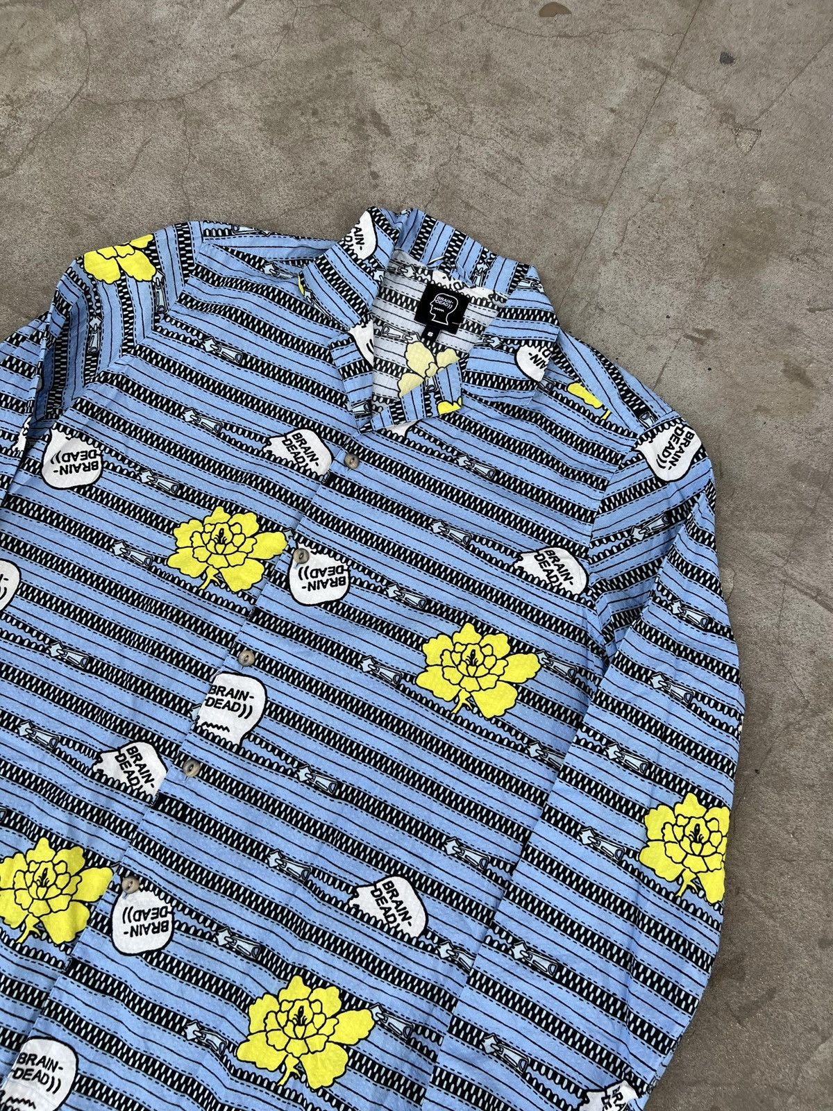 image of Brain Dead Shirt in Blue, Men's (Size Small)