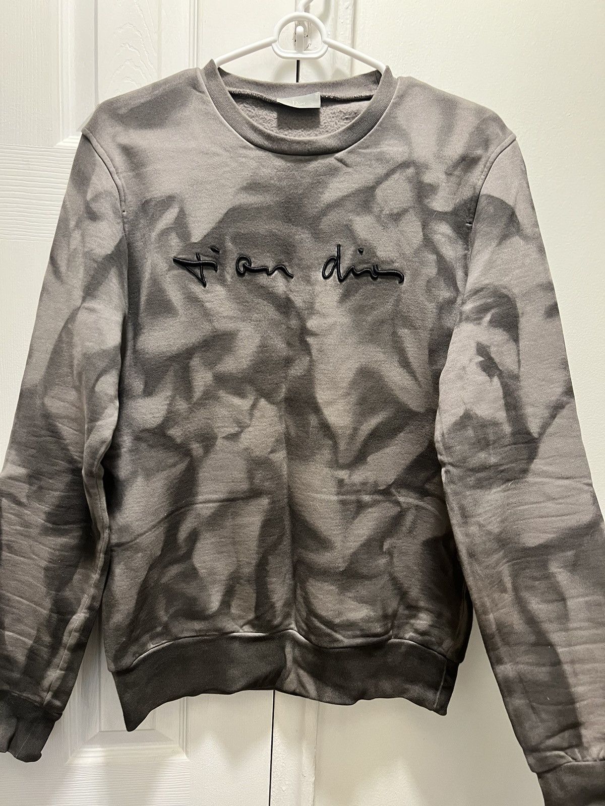 image of Christian Dior Monsieur x Dior Grey Tie Dye Christian Dior Sweatshirt (Fits Like Small) (Size XS)