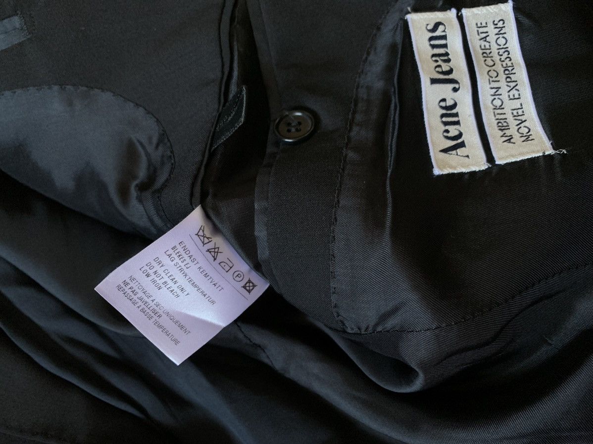 Acne Studios SS 08 Acne aktie jacket 1 black one button blazer Size 46R - 6 Thumbnail
