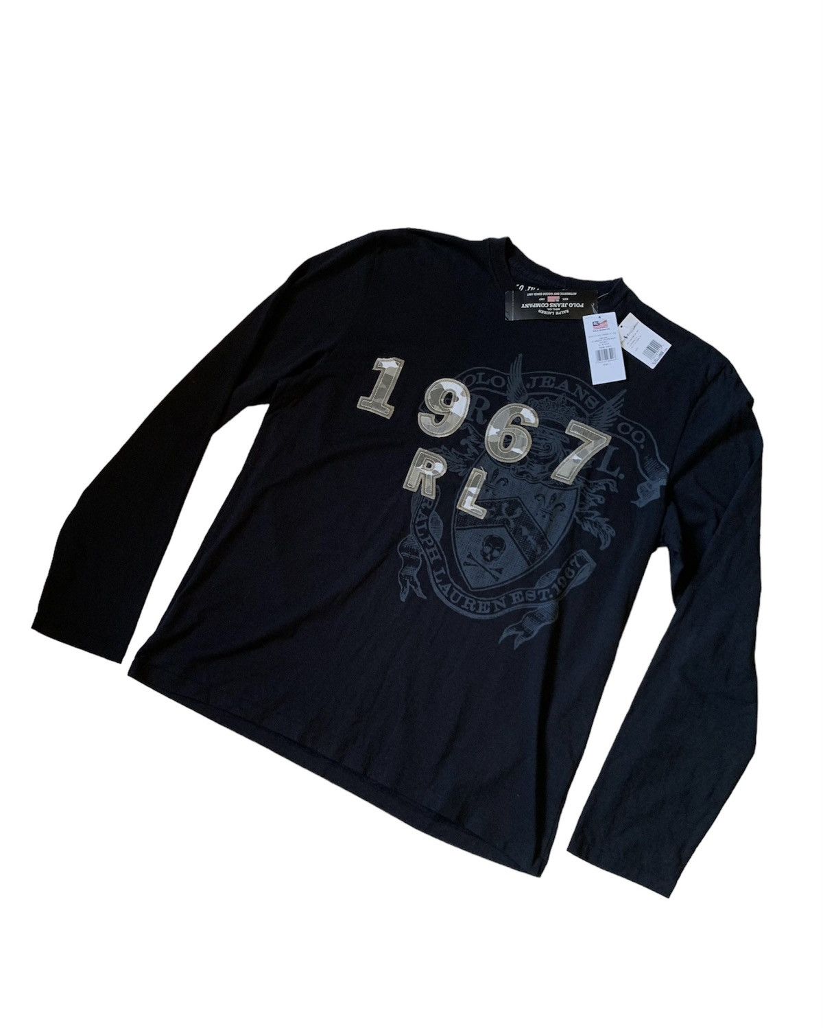 Other BNWT Ralph Lauren Polo Jeans black longsleeve print tee Size US L / EU 52-54 / 3 - 2 Thumbnail