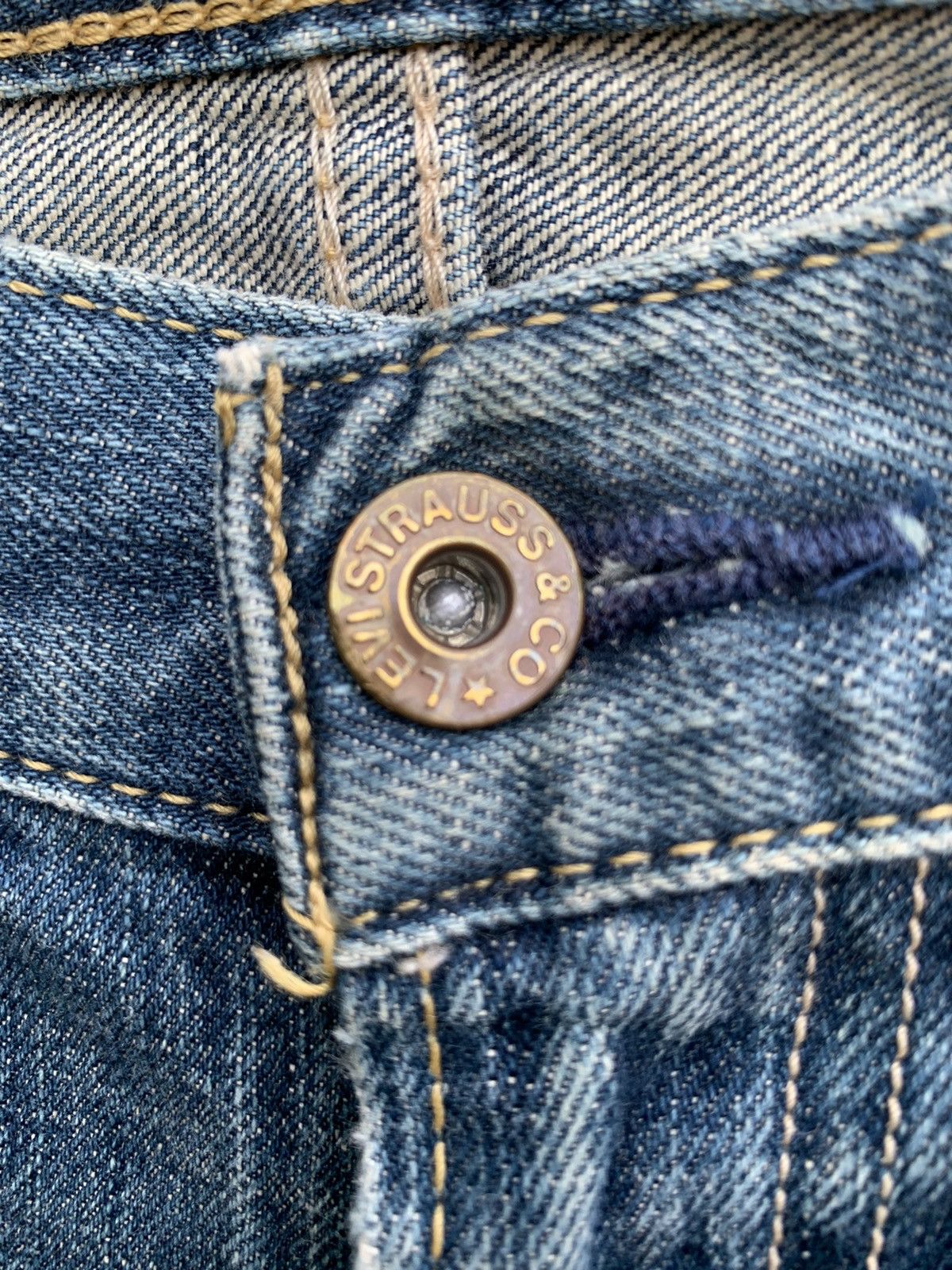Levi's Vintage 90s Levis 503 Distressed Denim Japan Size US 34 / EU 50 - 6 Thumbnail