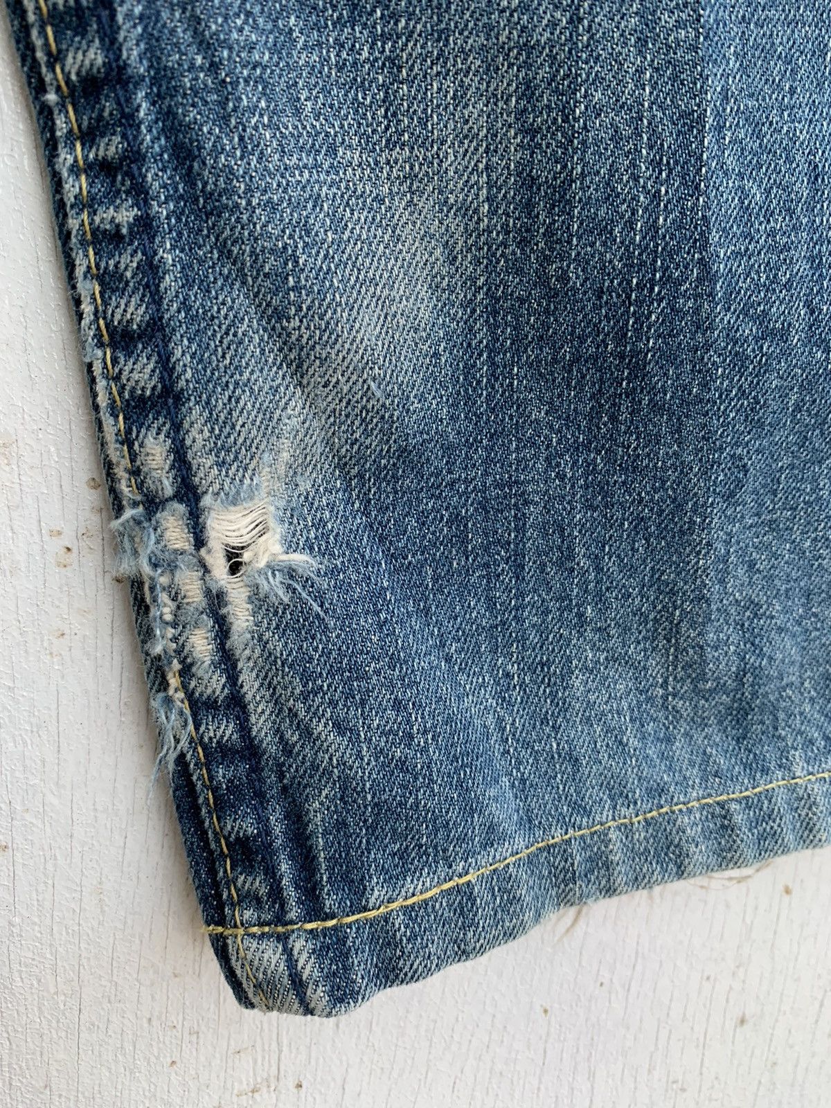 Levi's Vintage 90s Levis 503 Distressed Denim Japan Size US 34 / EU 50 - 10 Thumbnail