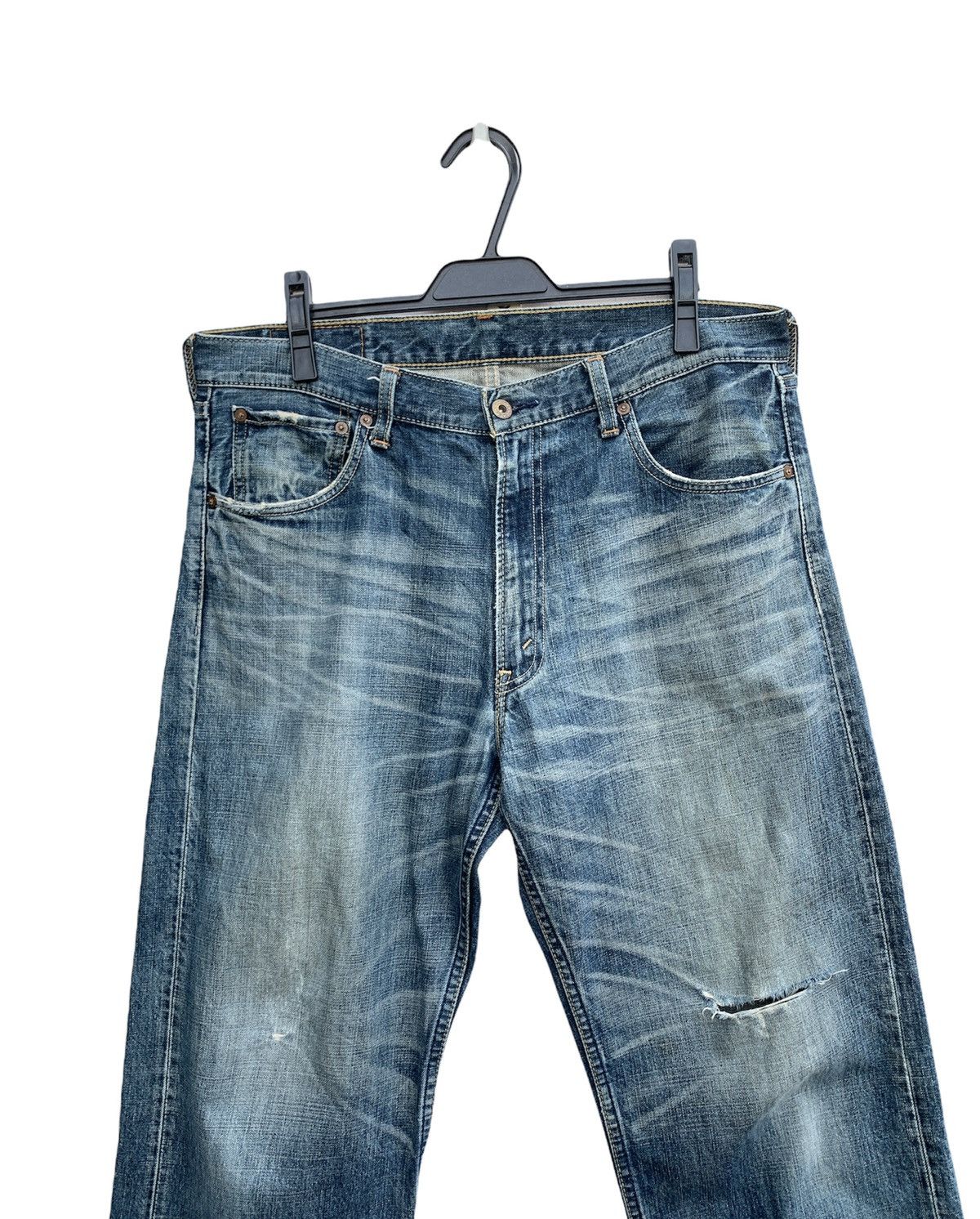Levi's Vintage 90s Levis 503 Distressed Denim Japan Size US 34 / EU 50 - 2 Thumbnail