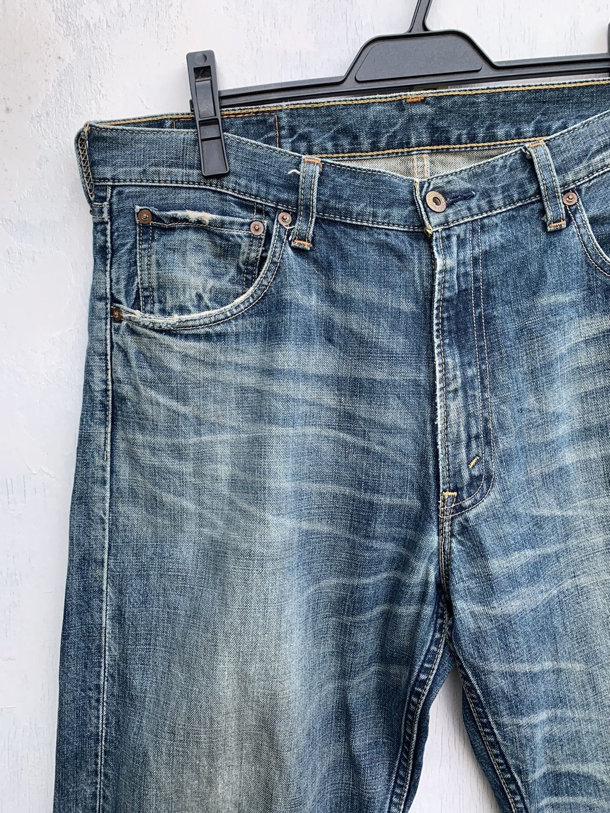 Levi's Vintage 90s Levis 503 Distressed Denim Japan Size US 34 / EU 50 - 4 Thumbnail