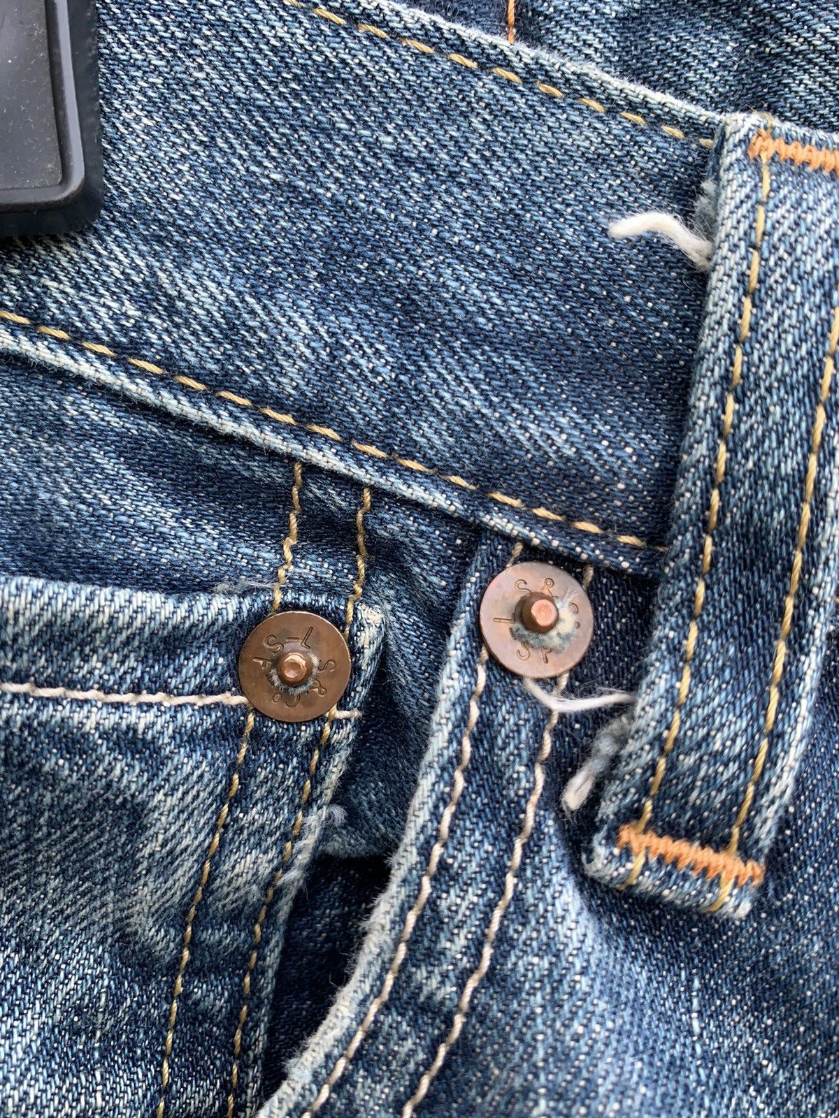 Levi's Vintage 90s Levis 503 Distressed Denim Japan Size US 34 / EU 50 - 7 Thumbnail