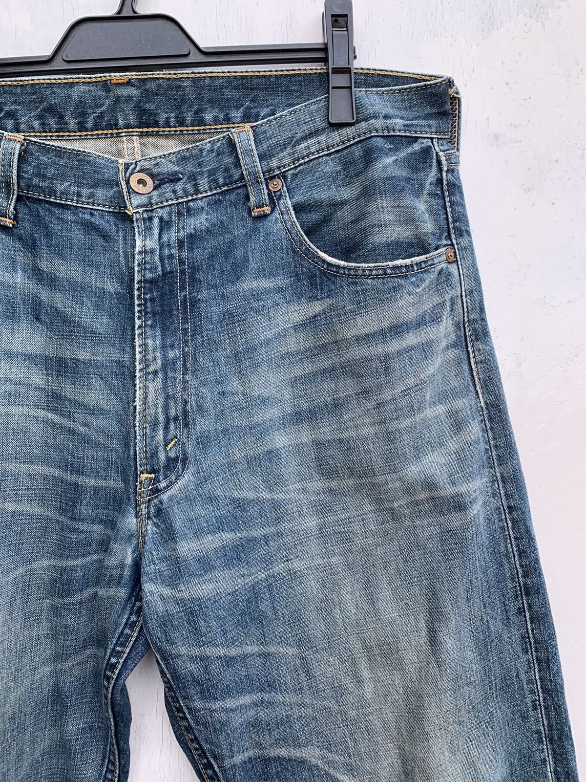 Levi's Vintage 90s Levis 503 Distressed Denim Japan Size US 34 / EU 50 - 5 Thumbnail
