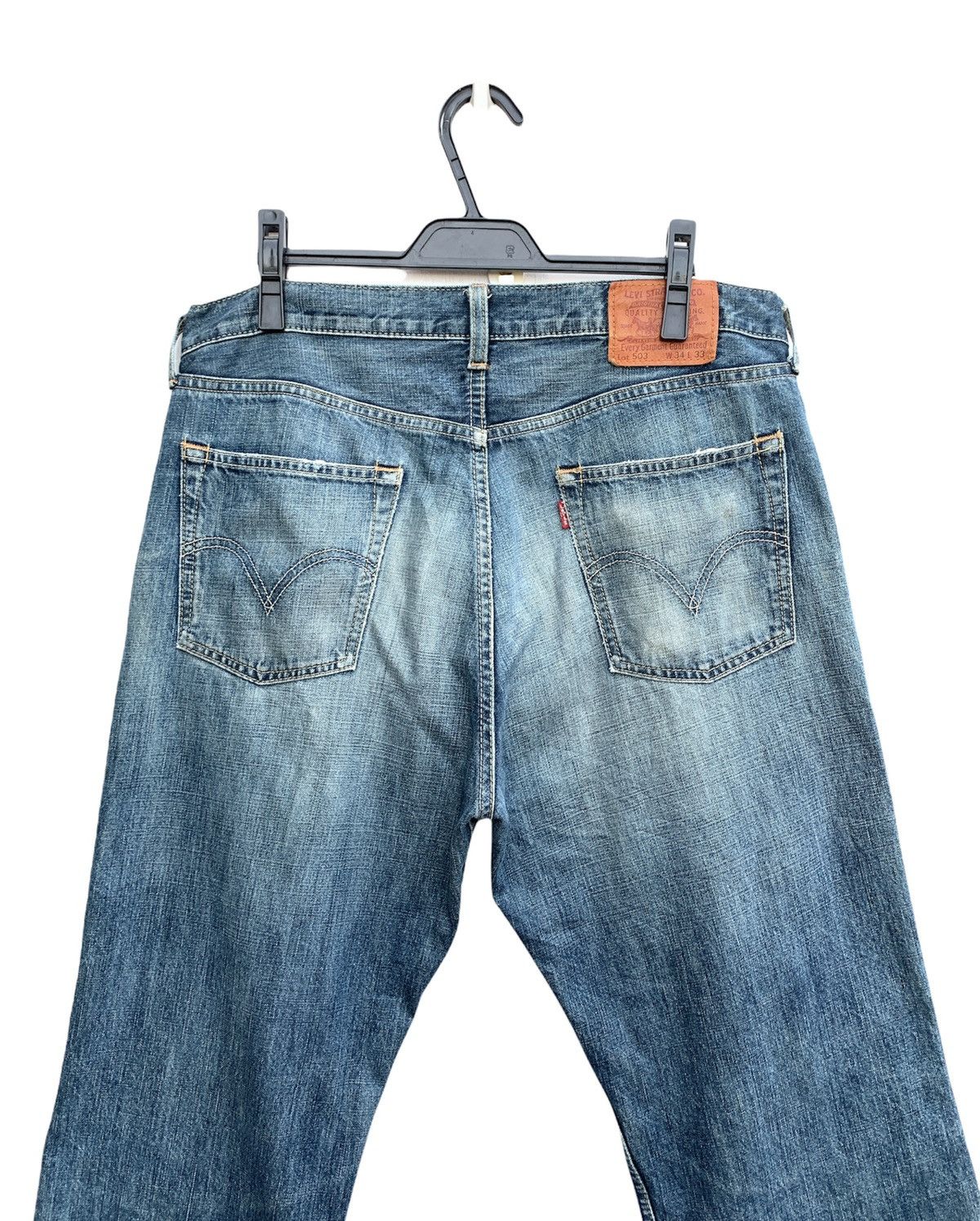 Levi's Vintage 90s Levis 503 Distressed Denim Japan Size US 34 / EU 50 - 15 Thumbnail