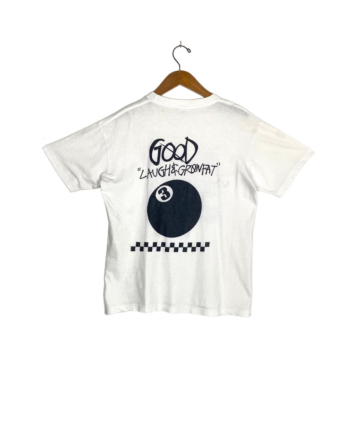 Rare‼️ Vintage 3 Ball Good Laugh & Grow Fat T-Shirt Big Logo