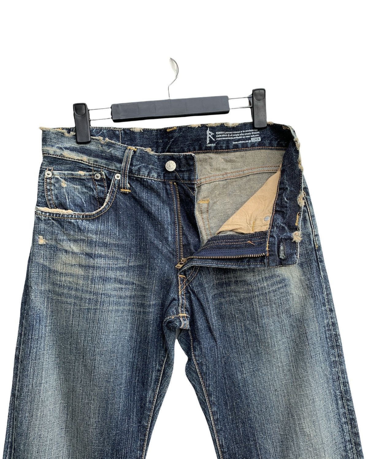 Edwin × Vintage Japanese Brand Edwin 503 R Distressed Denim Size US 32 / EU 48 - 12 Thumbnail