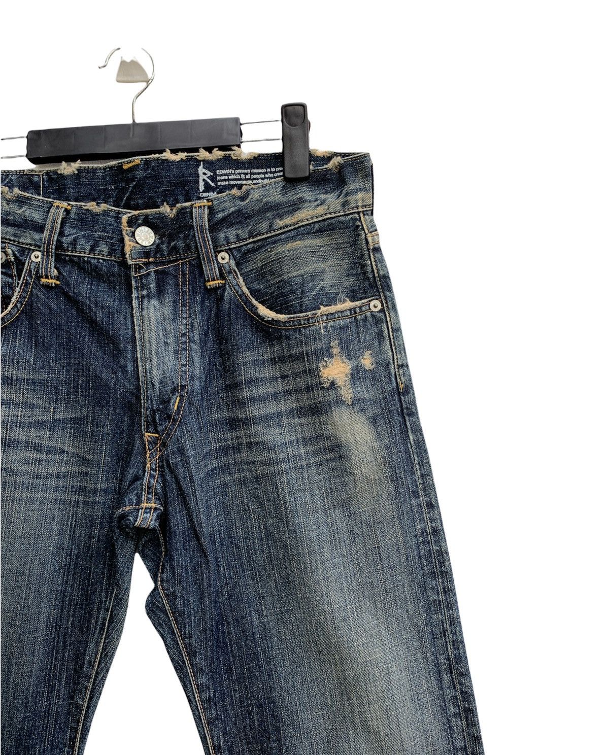 Edwin × Vintage Japanese Brand Edwin 503 R Distressed Denim Size US 32 / EU 48 - 5 Thumbnail